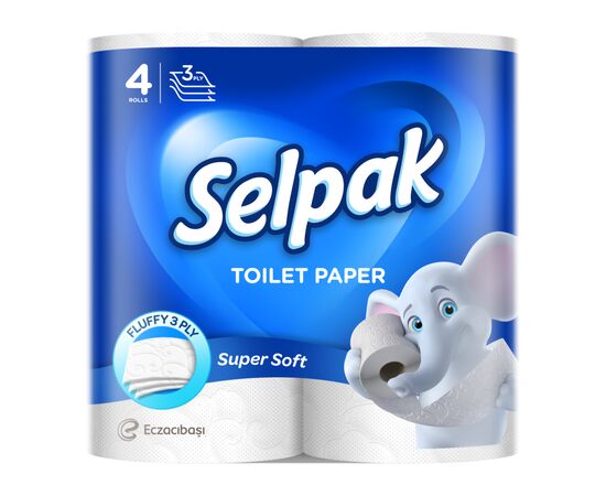 Туалетная бумага Selpak 3 слоя 4 рулона (8690530204492)
