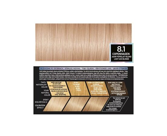 Краска для волос L'Oreal Paris Preference 8.1 - Копенгаген светло-русый пепельный (3600523948536), изображение 3 Краска для волос L'Oreal Paris Preference 8.1 - Копенгаген светло-русый пепельный (3600523948536), изображение 3