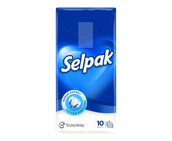 Салфетки косметические Selpak стандарт 10 шт. (8690530001336)