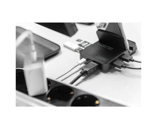 Порт-реплікатор Digitus USB-C Smartphone, 7 Port (DA-70882), зображення 3 Порт-реплікатор Digitus USB-C Smartphone, 7 Port (DA-70882), зображення 3