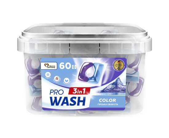 Капсули для прання Pro Wash Гірська свіжість 60 шт. (4262396145222)