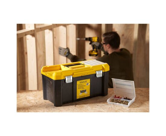 Ящик для инструментов Stanley ESSENTIAL, 482 х 254 х 250 мм (19"), пластиковый (STST75787-1), изображение 4 Ящик для инструментов Stanley ESSENTIAL, 482 х 254 х 250 мм (19"), пластиковый (STST75787-1), изображение 4