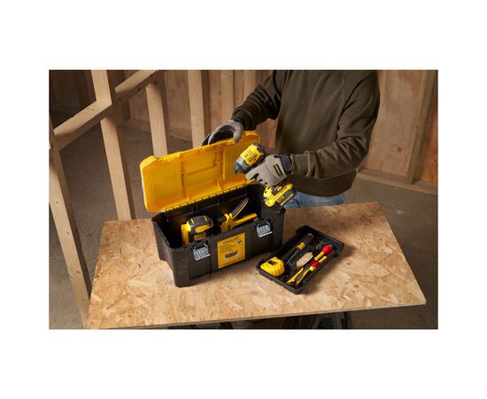 Ящик для инструментов Stanley ESSENTIAL, 482 х 254 х 250 мм (19"), пластиковый (STST75787-1), изображение 5 Ящик для инструментов Stanley ESSENTIAL, 482 х 254 х 250 мм (19"), пластиковый (STST75787-1), изображение 5