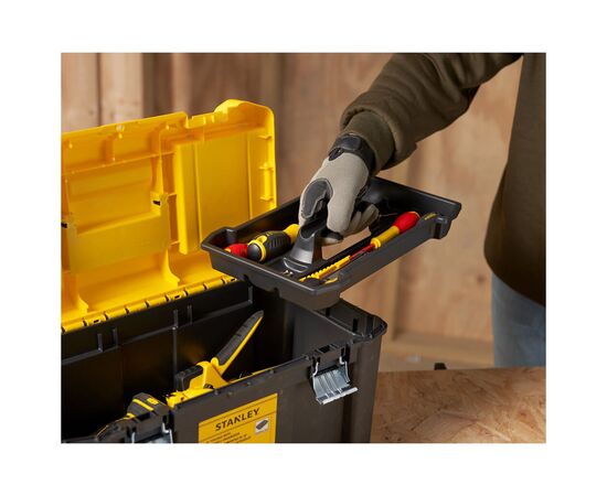 Ящик для инструментов Stanley ESSENTIAL, 482 х 254 х 250 мм (19"), пластиковый (STST75787-1), изображение 6 Ящик для инструментов Stanley ESSENTIAL, 482 х 254 х 250 мм (19"), пластиковый (STST75787-1), изображение 6