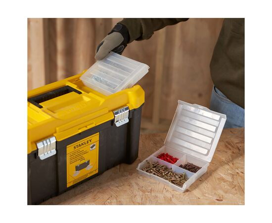 Ящик для инструментов Stanley ESSENTIAL, 482 х 254 х 250 мм (19"), пластиковый (STST75787-1), изображение 7 Ящик для инструментов Stanley ESSENTIAL, 482 х 254 х 250 мм (19"), пластиковый (STST75787-1), изображение 7