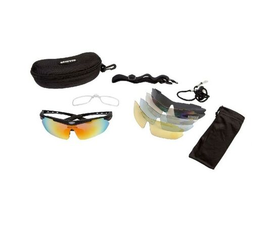 Велоокуляри Velotrade набор со сменными стеклами SS-089 черный (GLA-005), зображення 2 Велоокуляри Velotrade набор со сменными стеклами SS-089 черный (GLA-005), зображення 2