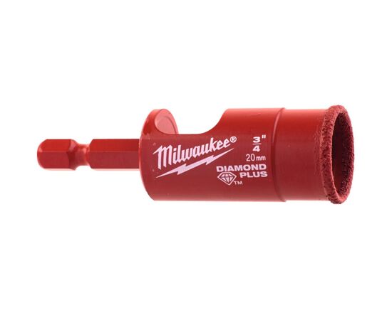 Коронка Milwaukee алмазная Diamond Plus 20мм, с хвостовиком (49560515)