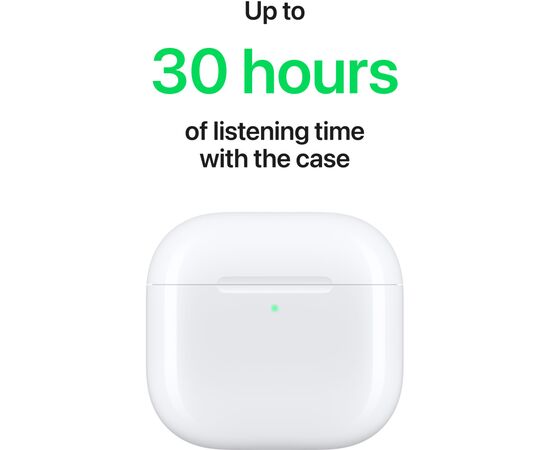 Наушники Apple AirPods 4 (MXP63ZE/A), изображение 6 Наушники Apple AirPods 4 (MXP63ZE/A), изображение 6