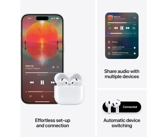 Наушники Apple AirPods 4 (MXP63ZE/A), изображение 7 Наушники Apple AirPods 4 (MXP63ZE/A), изображение 7