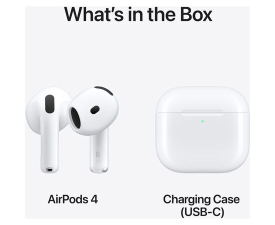 Наушники Apple AirPods 4 (MXP63ZE/A), изображение 8 Наушники Apple AirPods 4 (MXP63ZE/A), изображение 8