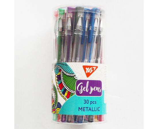 Ручка гелевая Yes Metallic 15 цветов (420428)