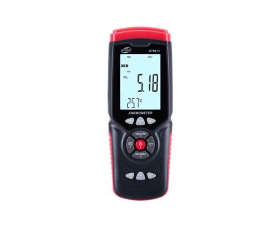 Анемометр Benetech цифровий 0,3-45м/с, 0-45°C, 10-90% (GT8913), зображення 2 Анемометр Benetech цифровий 0,3-45м/с, 0-45°C, 10-90% (GT8913), зображення 2