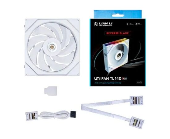 Кулер до корпусу Lian Li Reverse TL 140-1, White (G99.14RTL1W.00), зображення 6 Кулер до корпусу Lian Li Reverse TL 140-1, White (G99.14RTL1W.00), зображення 6