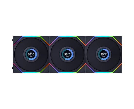 Кулер до корпусу Lian Li Reverse TL LCD 120-3, Black (G99.12RTLLCD3B.00)