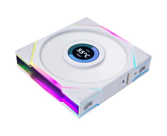 Кулер до корпусу Lian Li Reverse TL LCD 120-3, White (G99.12RTLLCD3W.00), зображення 6 Кулер до корпусу Lian Li Reverse TL LCD 120-3, White (G99.12RTLLCD3W.00), зображення 6