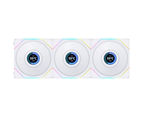 Кулер для корпуса Lian Li Reverse TL LCD 120-3, White (G99.12RTLLCD3W.00)