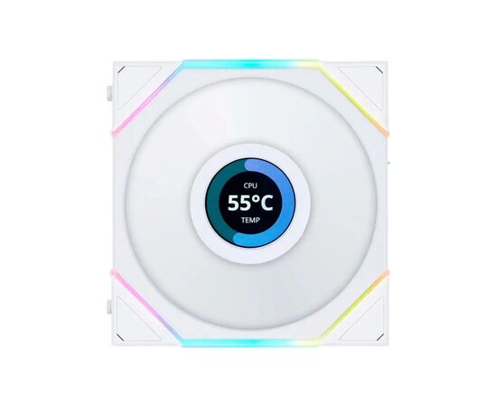 Кулер до корпусу Lian Li Reverse TL LCD 140-1, White (G99.14RTLLCD1W.00), зображення 3 Кулер до корпусу Lian Li Reverse TL LCD 140-1, White (G99.14RTLLCD1W.00), зображення 3