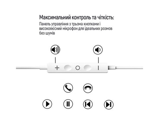 Наушники ColorWay 3.5 mm Wired Earphone Sound Wave White (CW-WD04WT), изображение 10 Наушники ColorWay 3.5 mm Wired Earphone Sound Wave White (CW-WD04WT), изображение 10