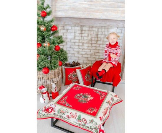 Наволочка Прованс гобеленовая новогодняя Вечерницы 45х45 (013780), изображение 3 Наволочка Прованс гобеленовая новогодняя Вечерницы 45х45 (013780), изображение 3