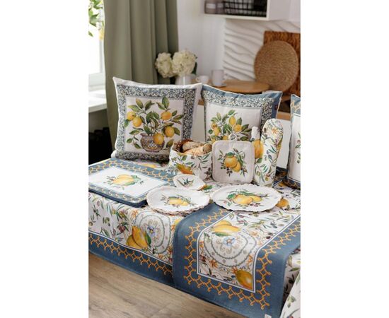 Наволочка Прованс гобеленова декоративна Лимони у горщику 45х45 (035422), зображення 2 Наволочка Прованс гобеленова декоративна Лимони у горщику 45х45 (035422), зображення 2