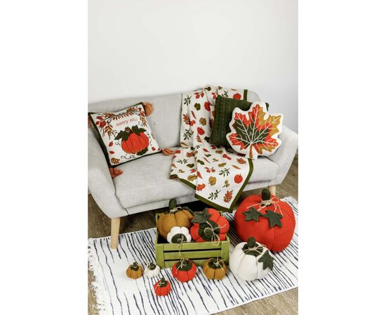 Наволочка Прованс декоративная вязаная Happy Fall Тыква 45х45 (029744), изображение 3 Наволочка Прованс декоративная вязаная Happy Fall Тыква 45х45 (029744), изображение 3