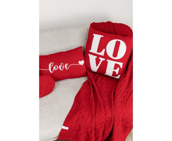 Наволочка Прованс декоративная вязаная LOVE 45х45 (033151), изображение 2