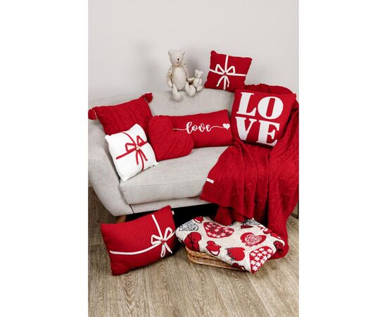 Наволочка Прованс декоративная вязаная LOVE 45х45 (033151), изображение 3