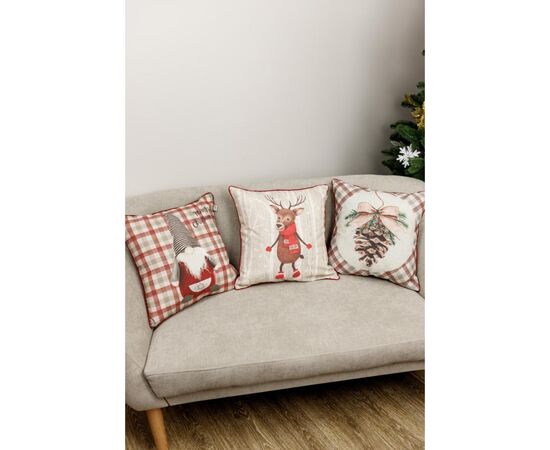 Наволочка Прованс декоративная Гном в клеточку 45х45 (031686), изображение 2 Наволочка Прованс декоративная Гном в клеточку 45х45 (031686), изображение 2