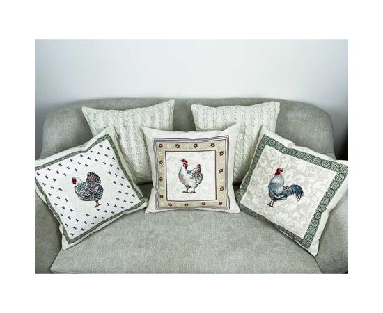 Наволочка Прованс декоративная Серая курочка 45х45 (026001), изображение 4 Наволочка Прованс декоративная Серая курочка 45х45 (026001), изображение 4