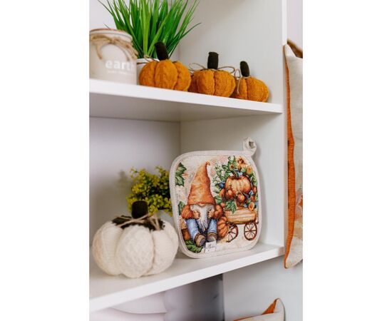 Кухонная прихватка Прованс гобеленовая Тыквенные гномы 20х20 (036346), изображение 3 Кухонная прихватка Прованс гобеленовая Тыквенные гномы 20х20 (036346), изображение 3