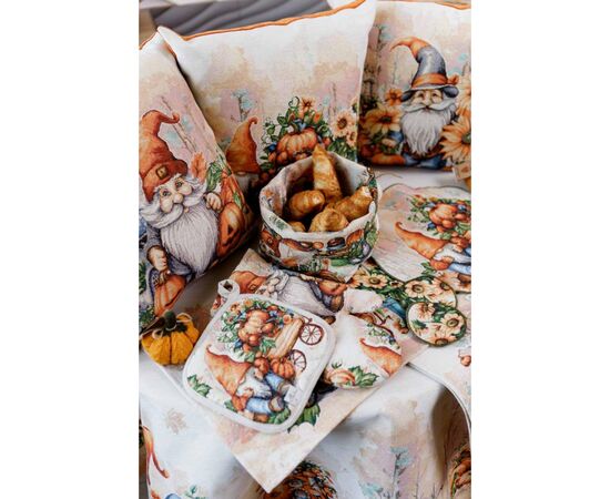 Кухонная прихватка Прованс гобеленовая Тыквенные гномы 20х20 (036346), изображение 4 Кухонная прихватка Прованс гобеленовая Тыквенные гномы 20х20 (036346), изображение 4