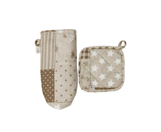 Кухонная прихватка Прованс Рукавичка Пэчворк беж Хозяйка (031506), изображение 3 Кухонная прихватка Прованс Рукавичка Пэчворк беж Хозяйка (031506), изображение 3