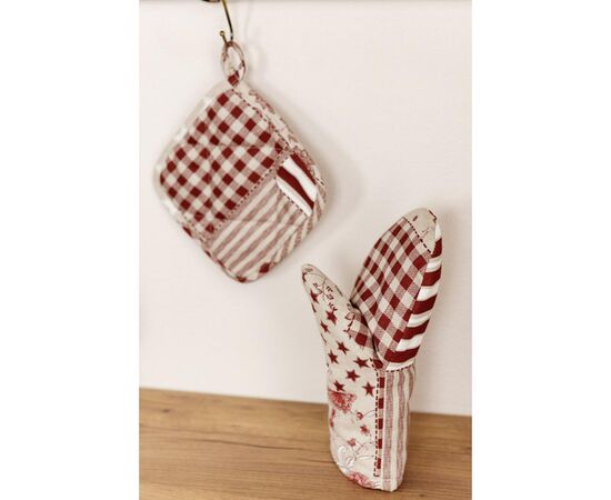 Кухонная прихватка Прованс Рукавичка Пэчворк бордо Хозяйка (031508), изображение 3 Кухонная прихватка Прованс Рукавичка Пэчворк бордо Хозяйка (031508), изображение 3