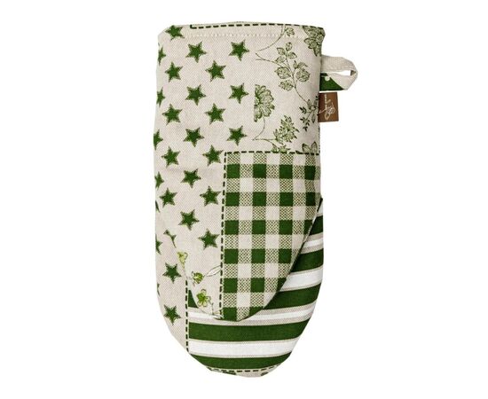 Кухонная прихватка Прованс Рукавичка Пэчворк зеленый Хозяйка (031512), изображение 2 Кухонная прихватка Прованс Рукавичка Пэчворк зеленый Хозяйка (031512), изображение 2