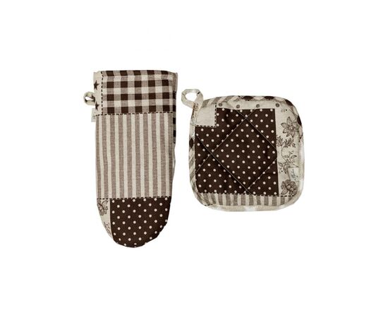Кухонная прихватка Прованс Рукавичка Пэчворк коричневый Хозяйка (031510), изображение 7 Кухонная прихватка Прованс Рукавичка Пэчворк коричневый Хозяйка (031510), изображение 7