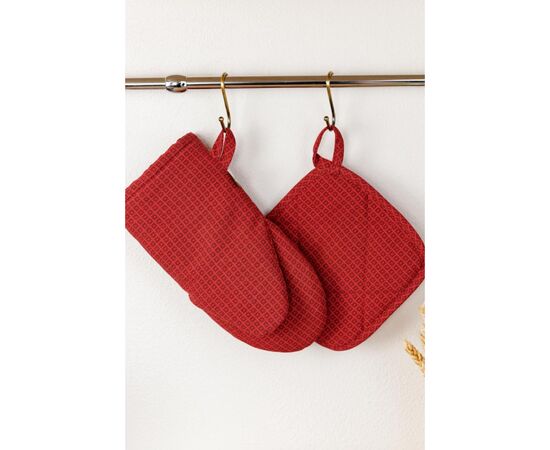 Кухонная прихватка Прованс Рукавичка Merry Christmas красная (031461), изображение 3