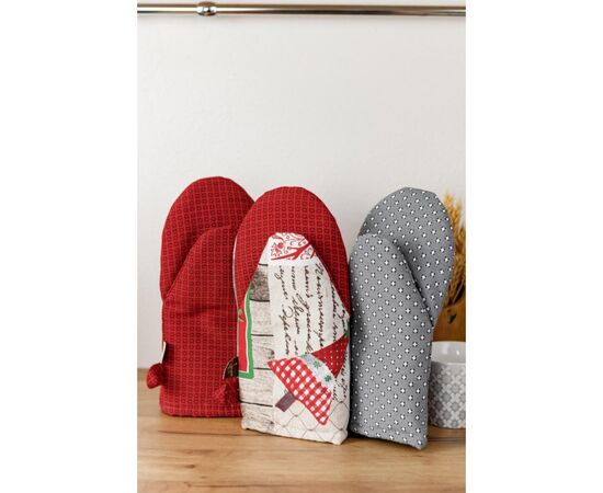 Кухонная прихватка Прованс Рукавичка Merry Christmas красная (031461), изображение 5