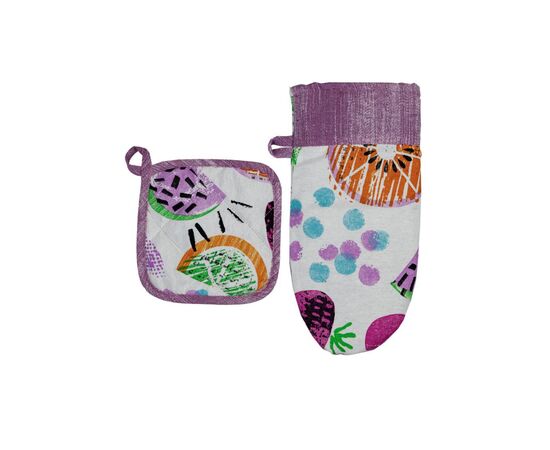 Кухонна прихватка Прованс Рукавичка Violet cherries 29х15 (032956), зображення 3 Кухонна прихватка Прованс Рукавичка Violet cherries 29х15 (032956), зображення 3