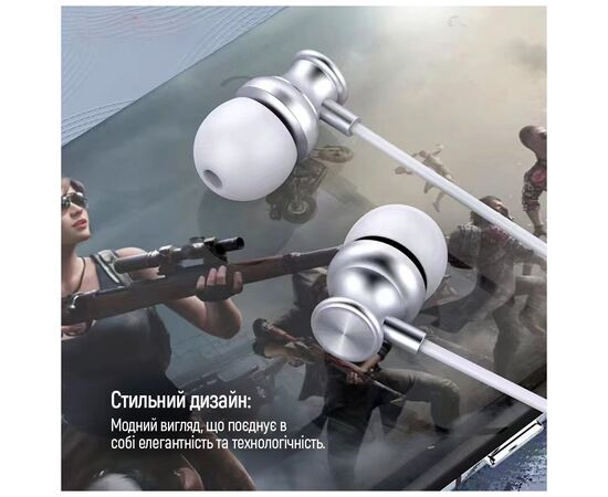 Наушники ColorWay 3.5 mm Wired Earphone UrbanBeat White (CW-WD03WT), изображение 6 Наушники ColorWay 3.5 mm Wired Earphone UrbanBeat White (CW-WD03WT), изображение 6
