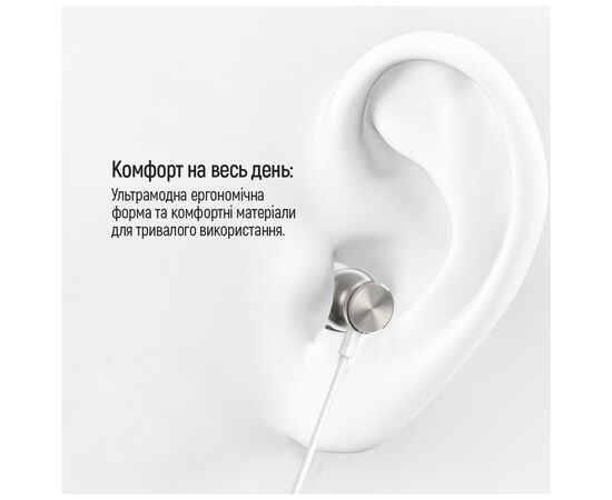 Наушники ColorWay 3.5 mm Wired Earphone UrbanBeat White (CW-WD03WT), изображение 9 Наушники ColorWay 3.5 mm Wired Earphone UrbanBeat White (CW-WD03WT), изображение 9