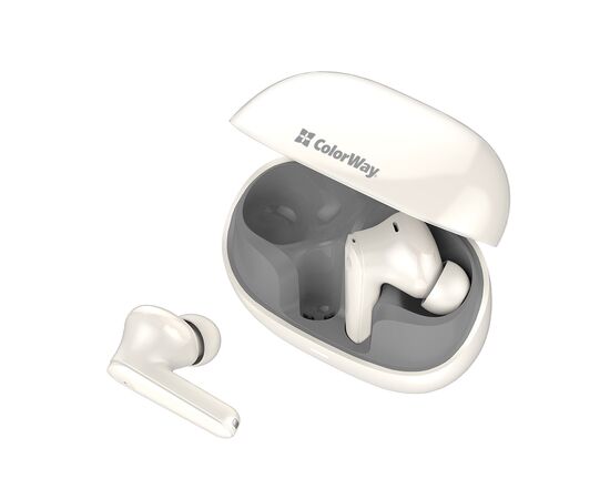 Наушники ColorWay Slim TWS-1 Earbuds Long Life Beige (CW-TWS1BE), изображение 6 Наушники ColorWay Slim TWS-1 Earbuds Long Life Beige (CW-TWS1BE), изображение 6