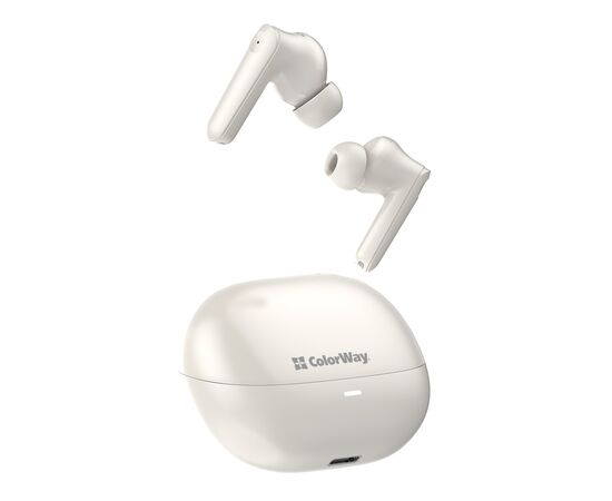 Наушники ColorWay Slim TWS-1 Earbuds Long Life Beige (CW-TWS1BE), изображение 9 Наушники ColorWay Slim TWS-1 Earbuds Long Life Beige (CW-TWS1BE), изображение 9