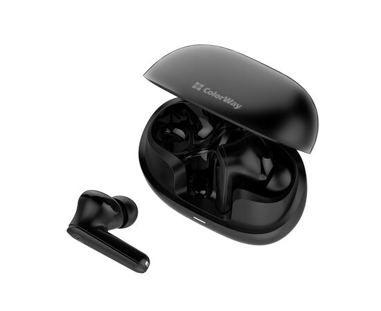 Наушники ColorWay Slim TWS-1 Earbuds Long Life Black (CW-TWS1BK1), изображение 4 Наушники ColorWay Slim TWS-1 Earbuds Long Life Black (CW-TWS1BK1), изображение 4