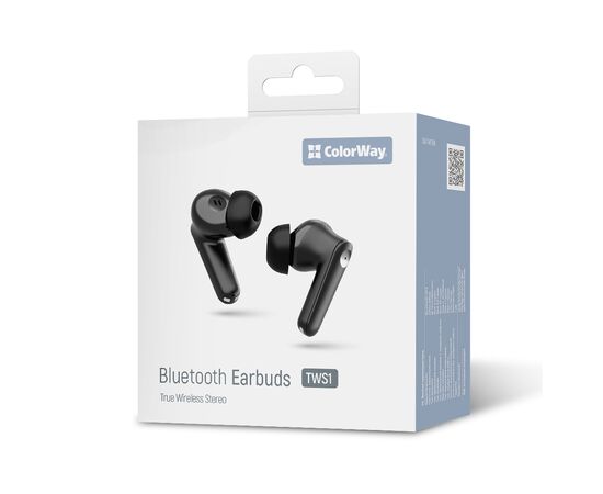 Наушники ColorWay Slim TWS-1 Earbuds Long Life Black (CW-TWS1BK1), изображение 8 Наушники ColorWay Slim TWS-1 Earbuds Long Life Black (CW-TWS1BK1), изображение 8