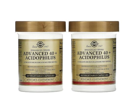 Пробіотики Solgar Пробіотики, Advanced 40+ Acidophilus, 120 капсул (SOL-00029)