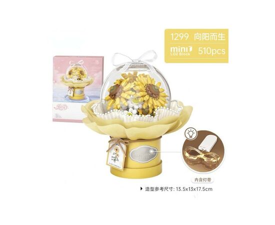 Конструктор LOZ букет цветочная композиция, хризантема, Маргаритка (1299), изображение 2 Конструктор LOZ букет цветочная композиция, хризантема, Маргаритка (1299), изображение 2