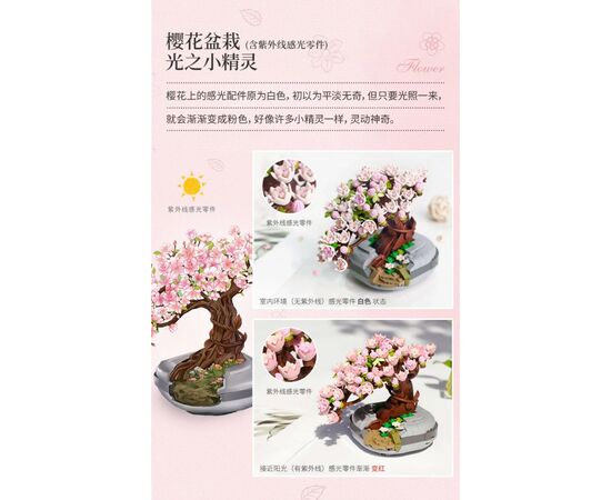 Конструктор LOZ mini Сакура в горшке (1661), изображение 3 Конструктор LOZ mini Сакура в горшке (1661), изображение 3