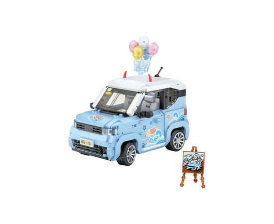 Конструктор LOZ mini Автомобиль MINI голубой (1131)