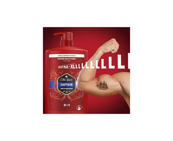 Гель для душа Old Spice Captain 1000 мл (8006540818824), изображение 3 Гель для душа Old Spice Captain 1000 мл (8006540818824), изображение 3