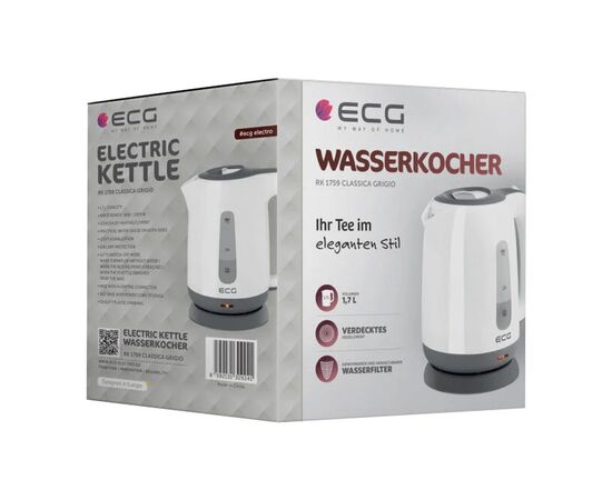 Электрочайник ECG RK 1759 Classica Grigio, изображение 9 Электрочайник ECG RK 1759 Classica Grigio, изображение 9